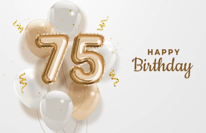 75th Birthday Balloons