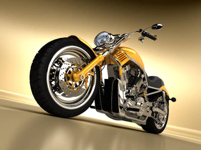 Motorcycle yellow